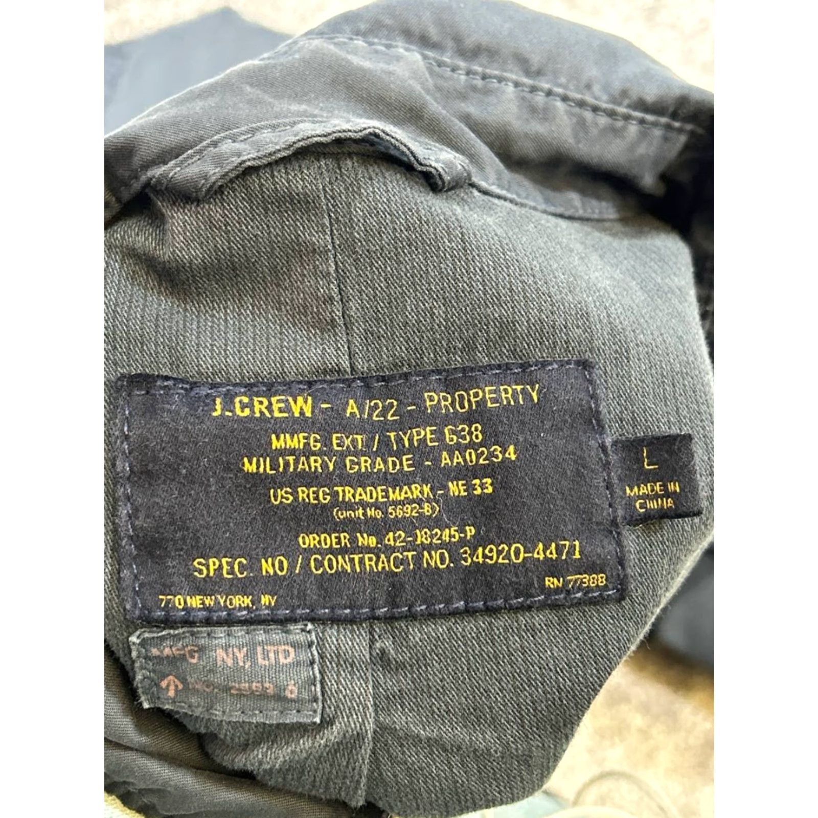 J.Crew J.Crew Jacket Womens Large Blue Cotton Full Zip Regular Fit Size L / US 10 / IT 46 - 3 Thumbnail