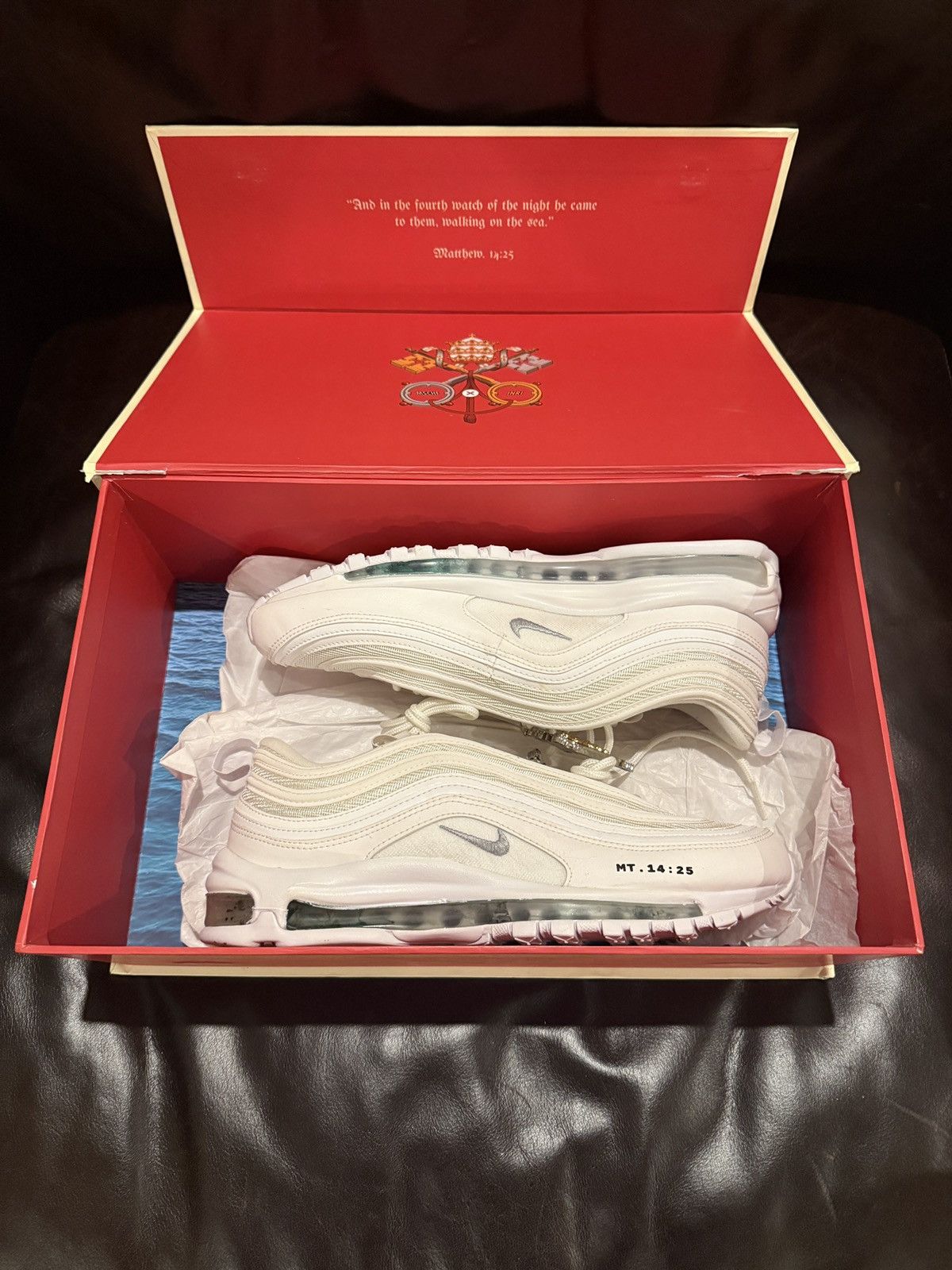 Nike Nike Air Max 97 x MSCHF INRI Jesus Sneakers 10M New Size US 10 / EU 43 - 12 Thumbnail