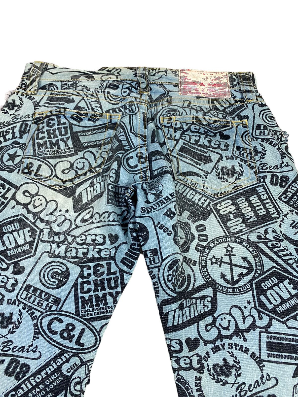 Japanese Brand Japanese brand X co lu co&lu overprint jeans Size US 34 / EU 50 - 4 Thumbnail