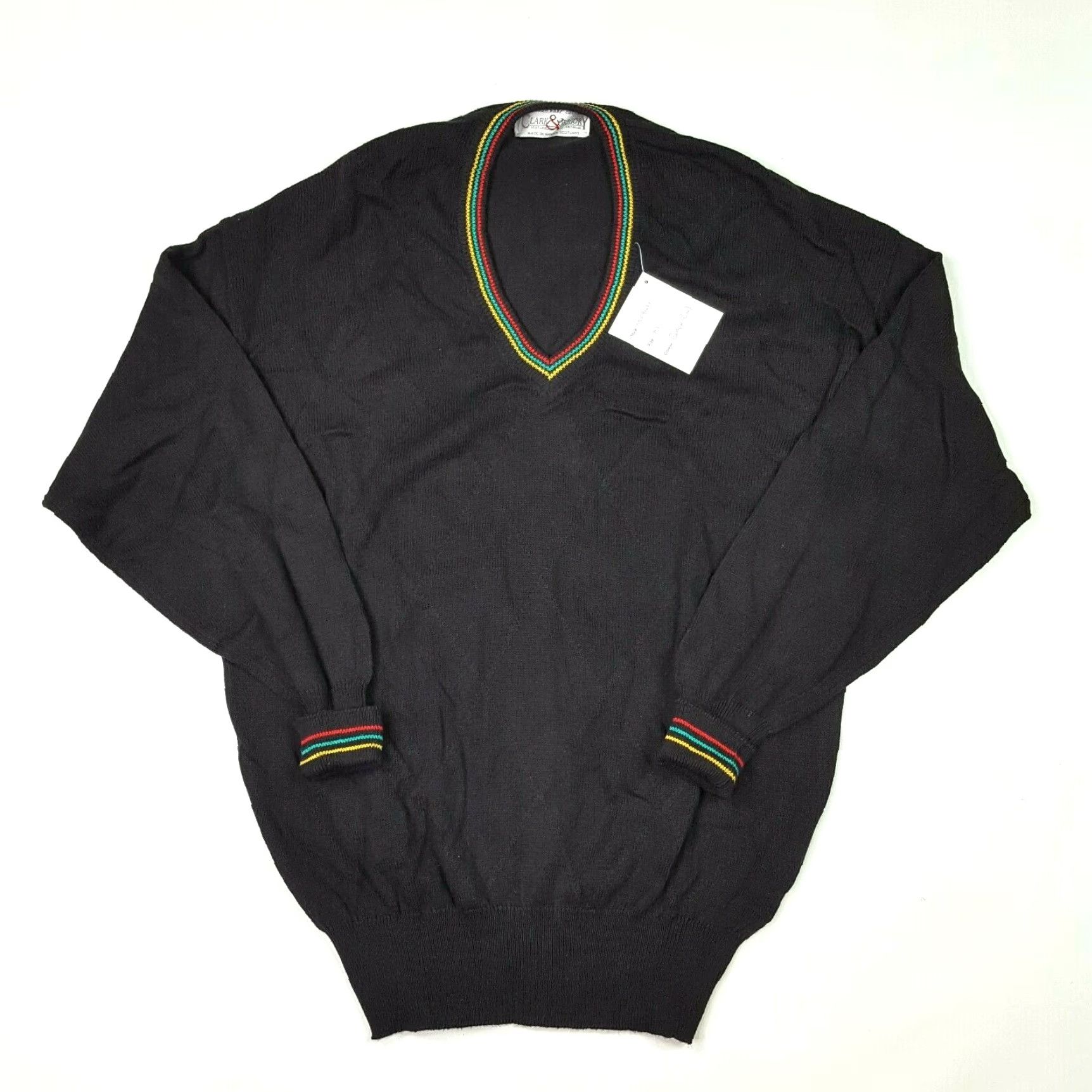 Vintage VINTAGE Black Argyle Golf Mens Size M V-Neck Tennis Knit Pullover Sweater Size US M / EU 48-50 / 2 - 2 Thumbnail
