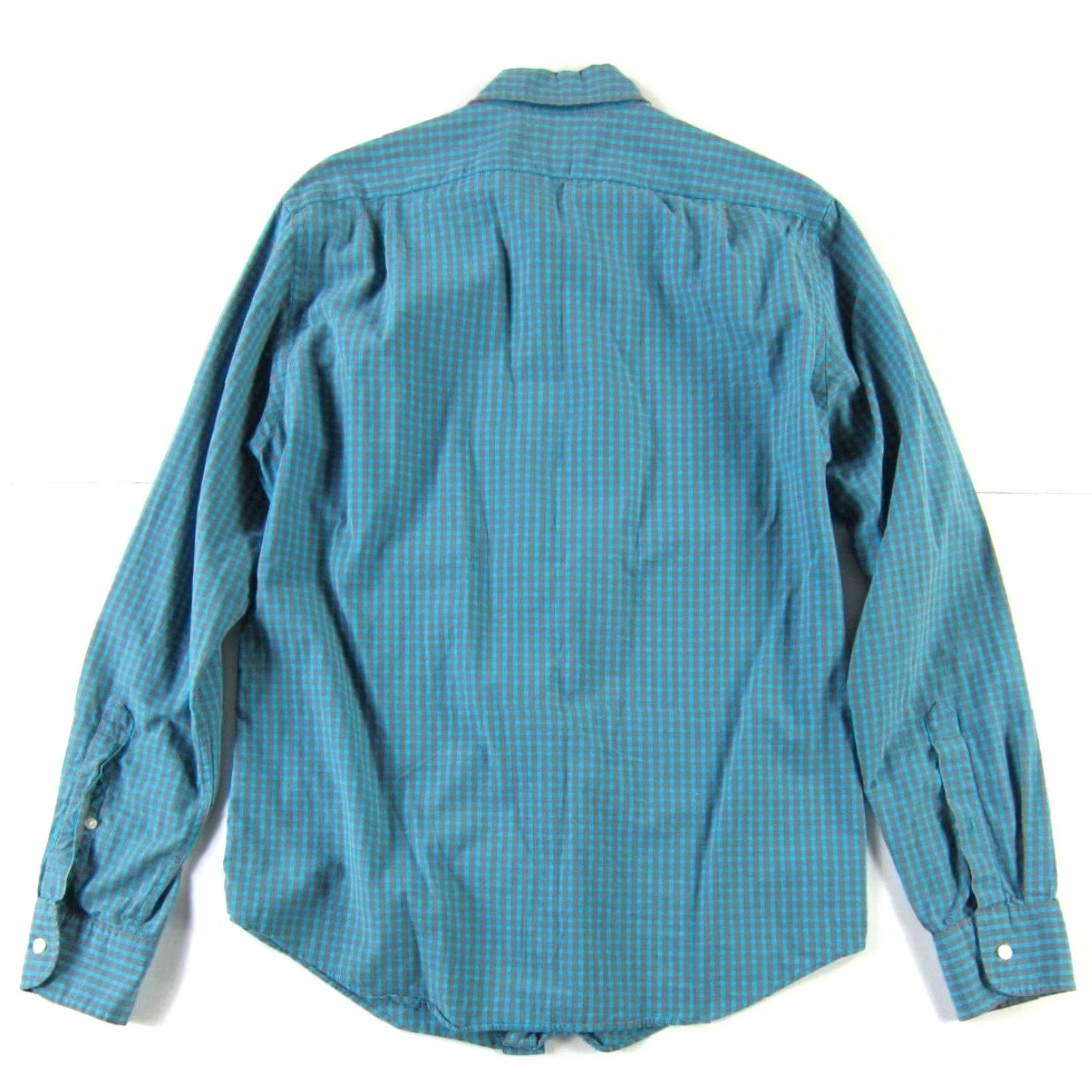 J.Crew J.Crew Tailored Grey Blue Plaid Button Up Cotton Long Sleeve Slim Fit Shirt M Size US M / EU 48-50 / 2 - 2 Thumbnail