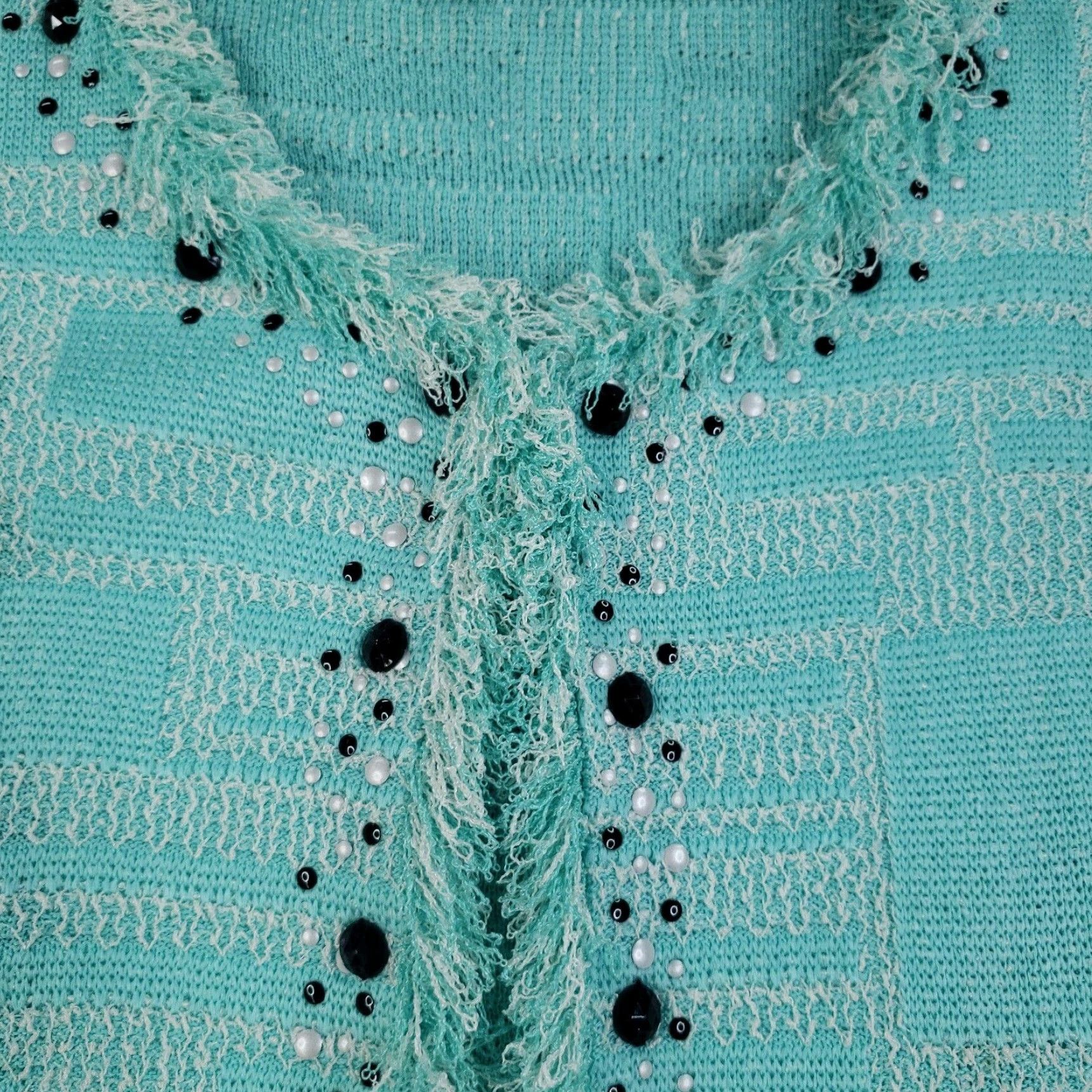 Vintage Womens Blue Sweater Large Extra Large Ming Wang Cardigan Size L / US 10 / IT 46 - 7 Thumbnail