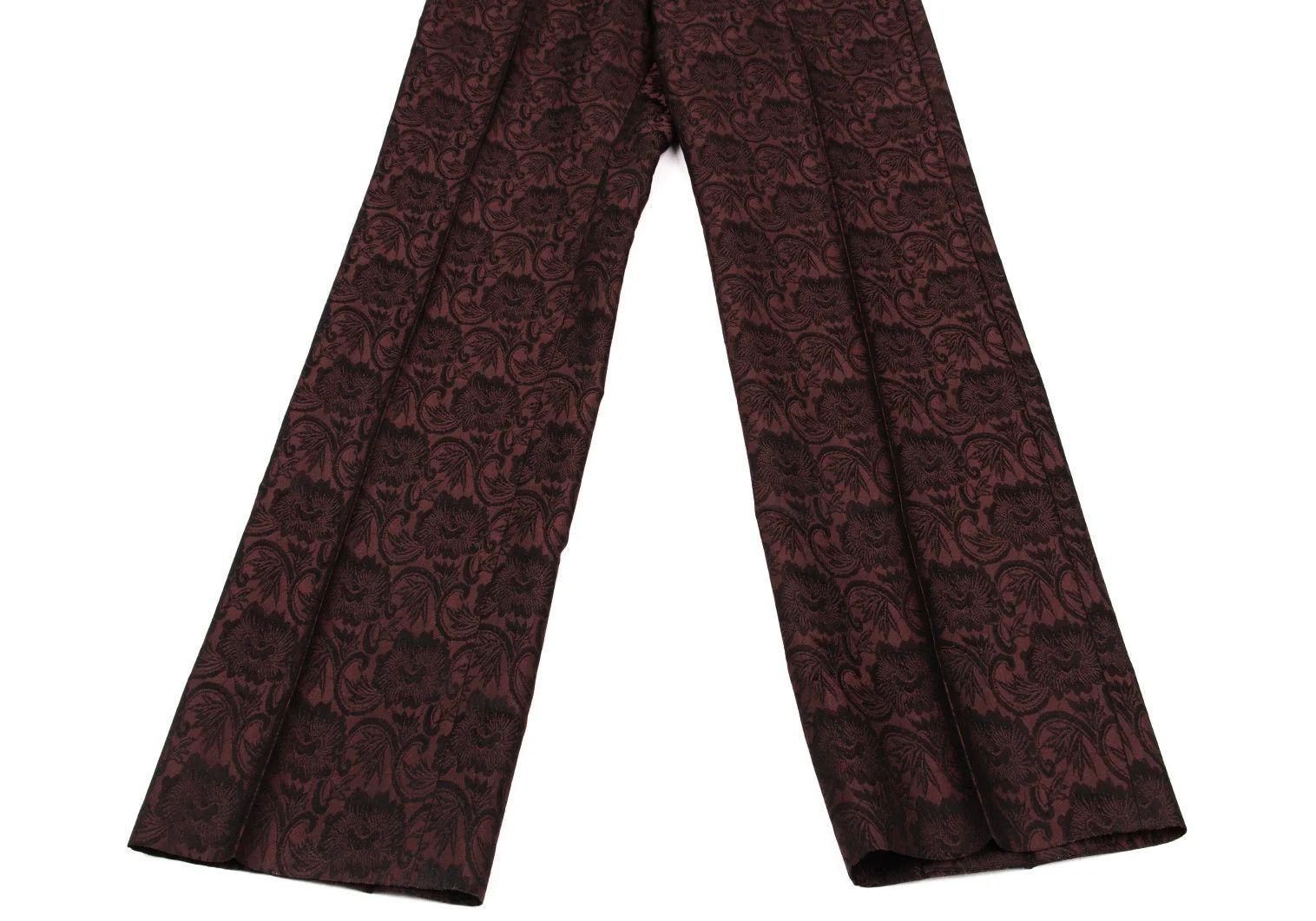 Jean Paul Gaultier Damask Jacquard Tapered Pants in Wine, Size 46 Size US 30 / EU 46 - 5 Thumbnail