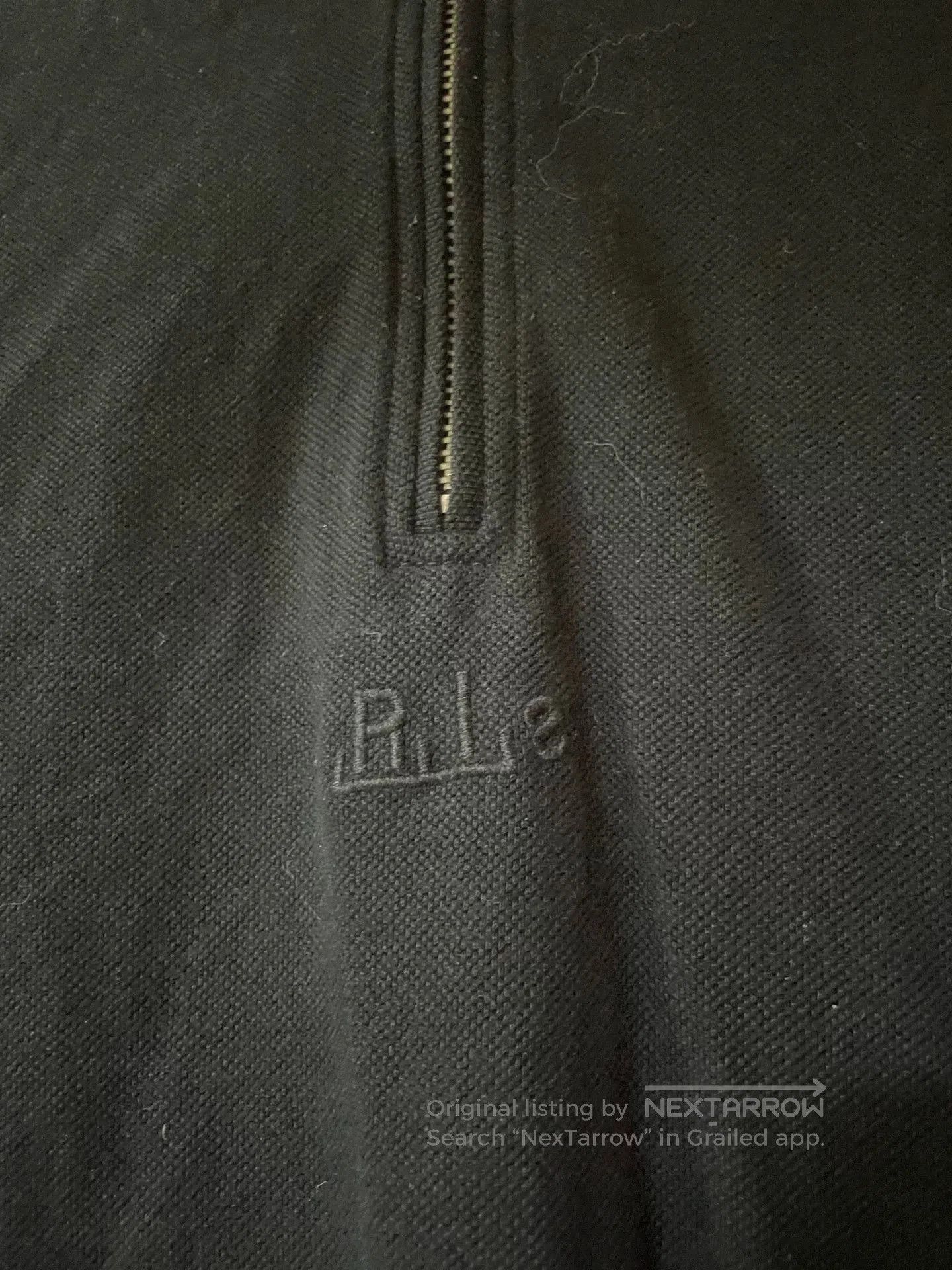 Random Identities oversized black polo shirt with unique design. Size M / US 6-8 / IT 42-44 - 3 Thumbnail