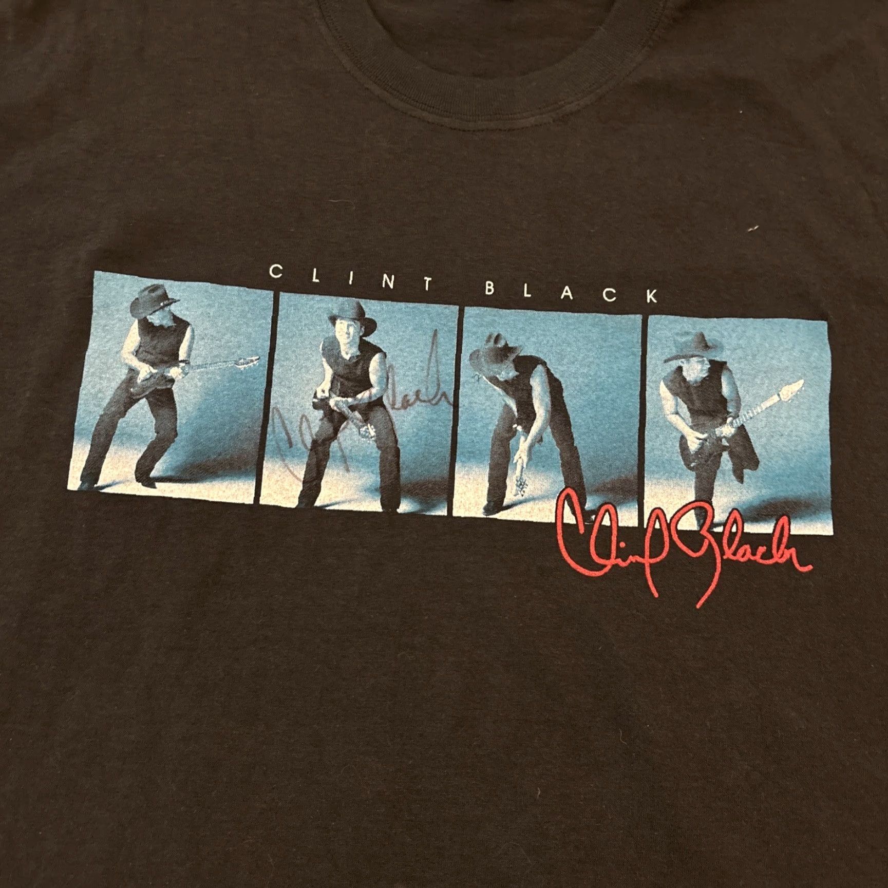 Gildan VINTAGE Clint Black Autographed T-Shirt 2XL Black Country Music 2003 Mens Size US XXL / EU 58 / 5 - 3 Thumbnail