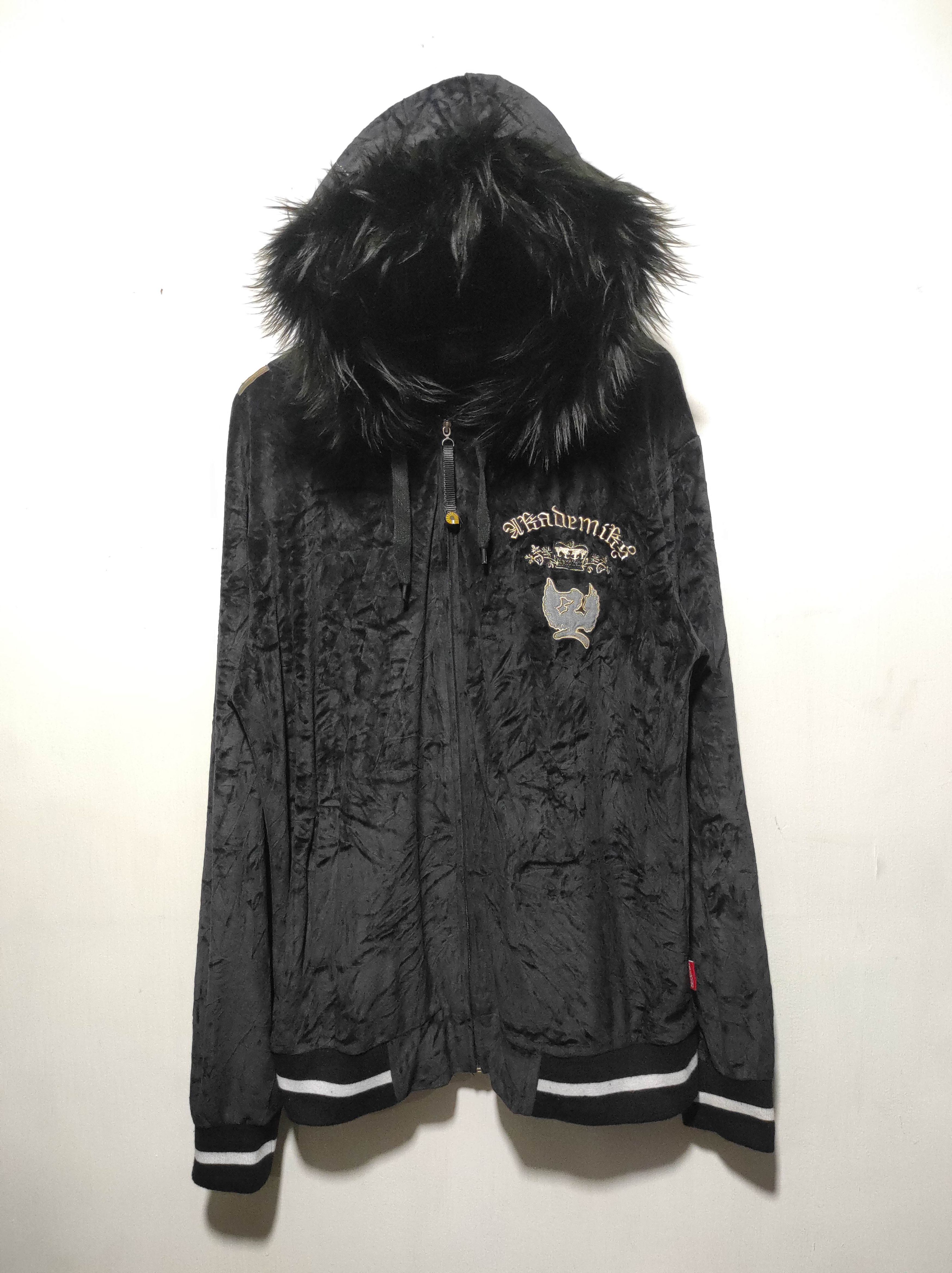 Japanese Brand Akademiks Stadium Division Velvet Fur Zip Hoodie Lgb style Size US XL / EU 56 / 4 - 3 Thumbnail