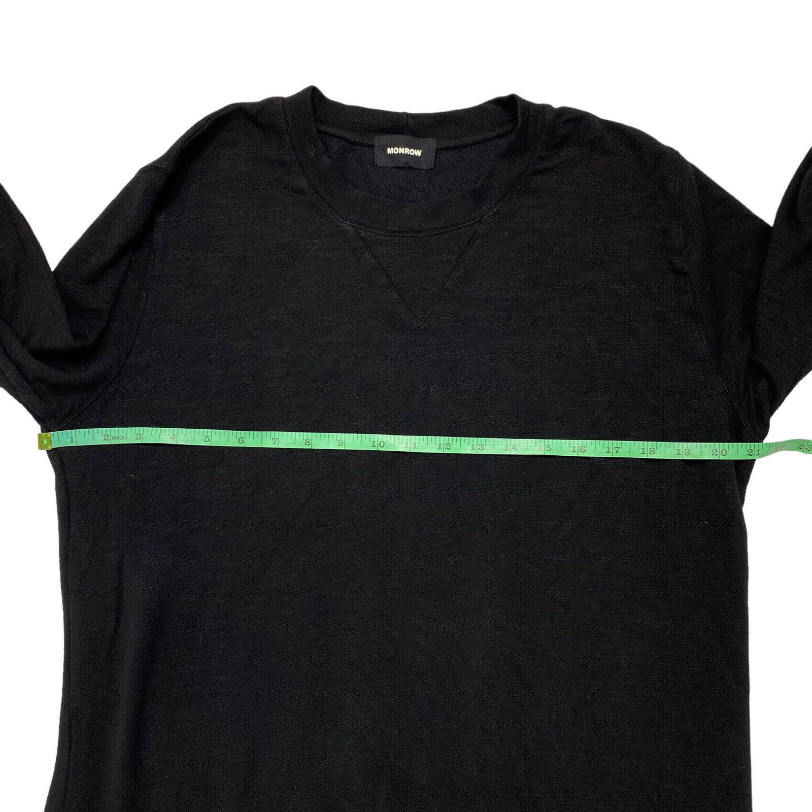 MONROW MONROW Supersoft Crew Neck Sweatshirt Sweater Black Medium Size US M / EU 48-50 / 2 - 5 Thumbnail