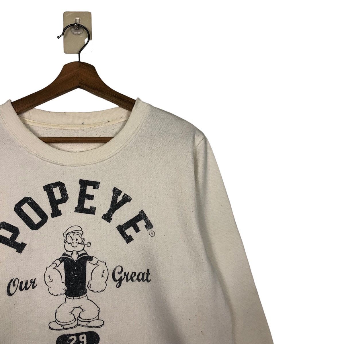 📌Vintage Sweatshirt Popeye Big Logo Cartoon Deisgn