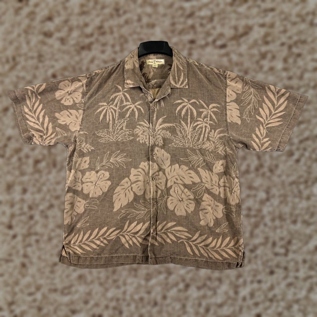 Tommy Bahama Tommy Bahama Shirt Mens XL Black 100% Silk Floral Hawaiian Vacation Beach Size US XL / EU 56 / 4 - 1 Thumbnail