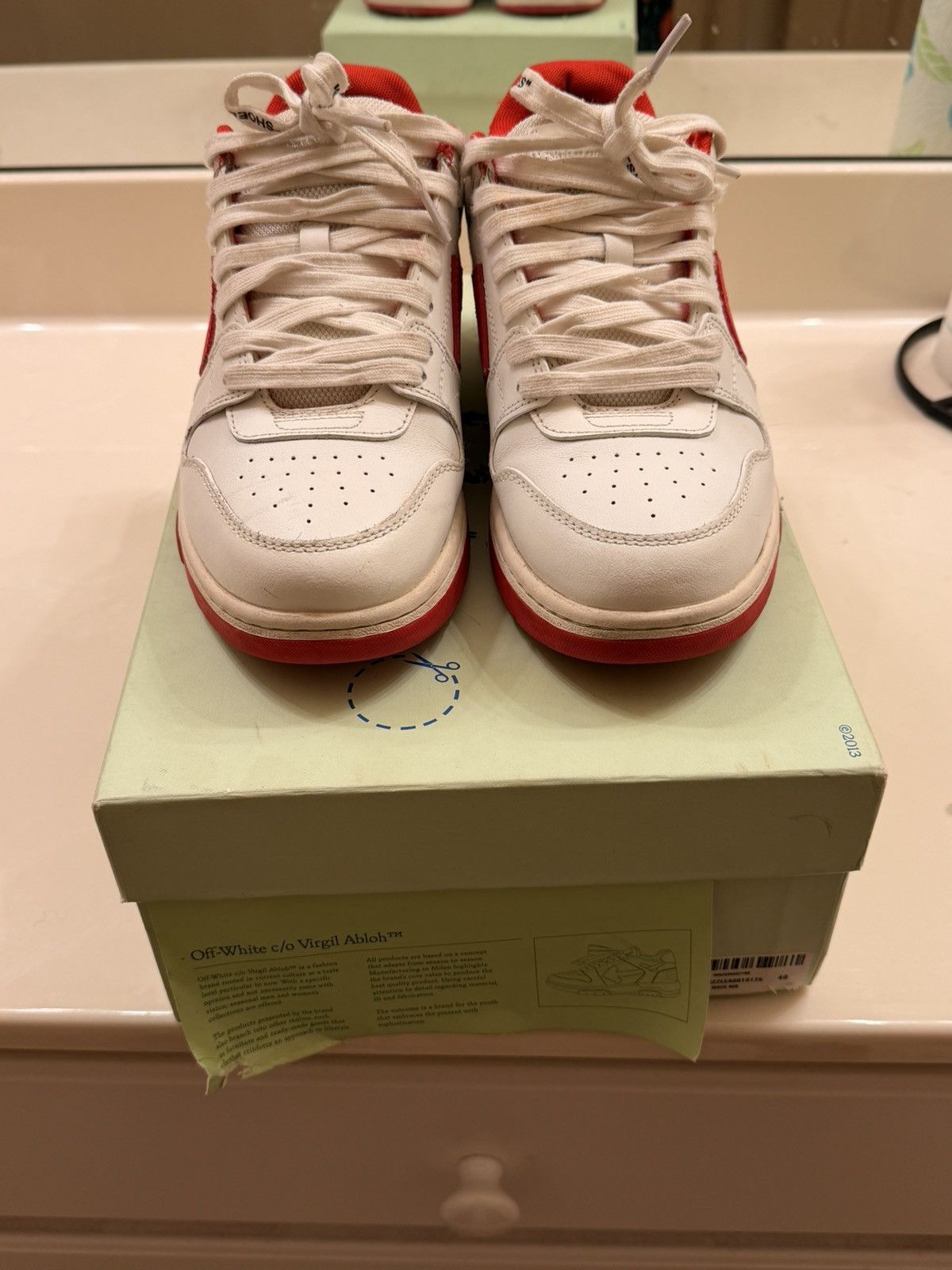 Off-White OFF-WHITE OUT OF OFFICE WHITE RED Size US 8 / EU 41 - 4 Thumbnail