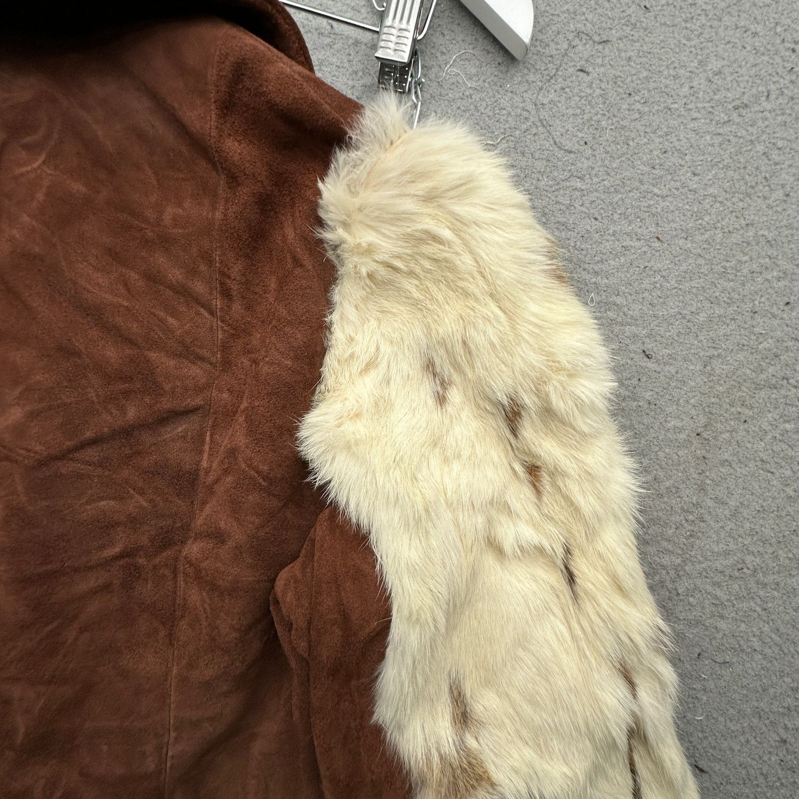 Other Vintage 70s Gutos Suede Leather Real Fur Coat Women S Brown Size S / US 4 / IT 40 - 9 Thumbnail