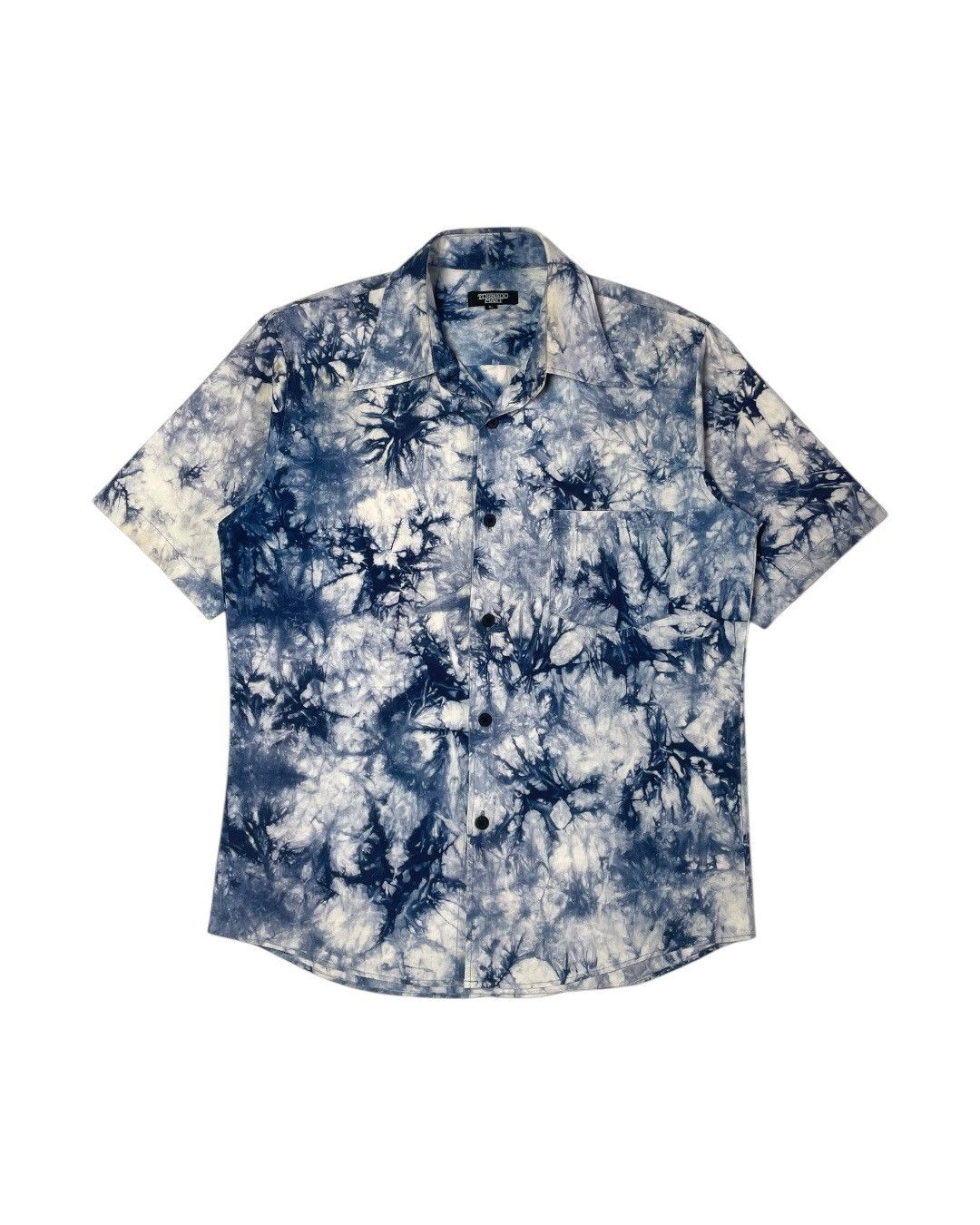 Tornado Mart Tie Dye Blue White Shirt