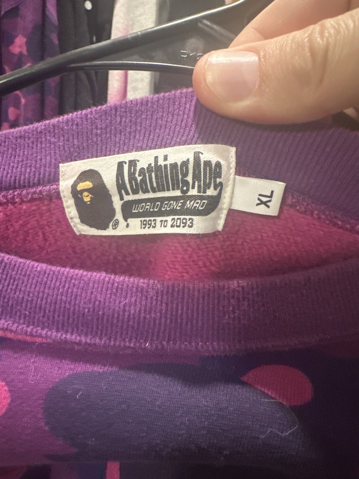 Bape Bape purple camo crewneck Size US XL / EU 56 / 4 - 3 Thumbnail