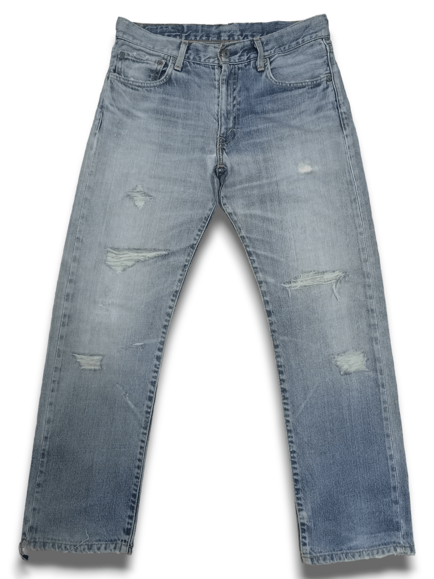 Levi's Vintage 90s Levis 505 Light Wash Blue Denim Distressed Jeans Size US 32 / EU 48 - 3 Thumbnail