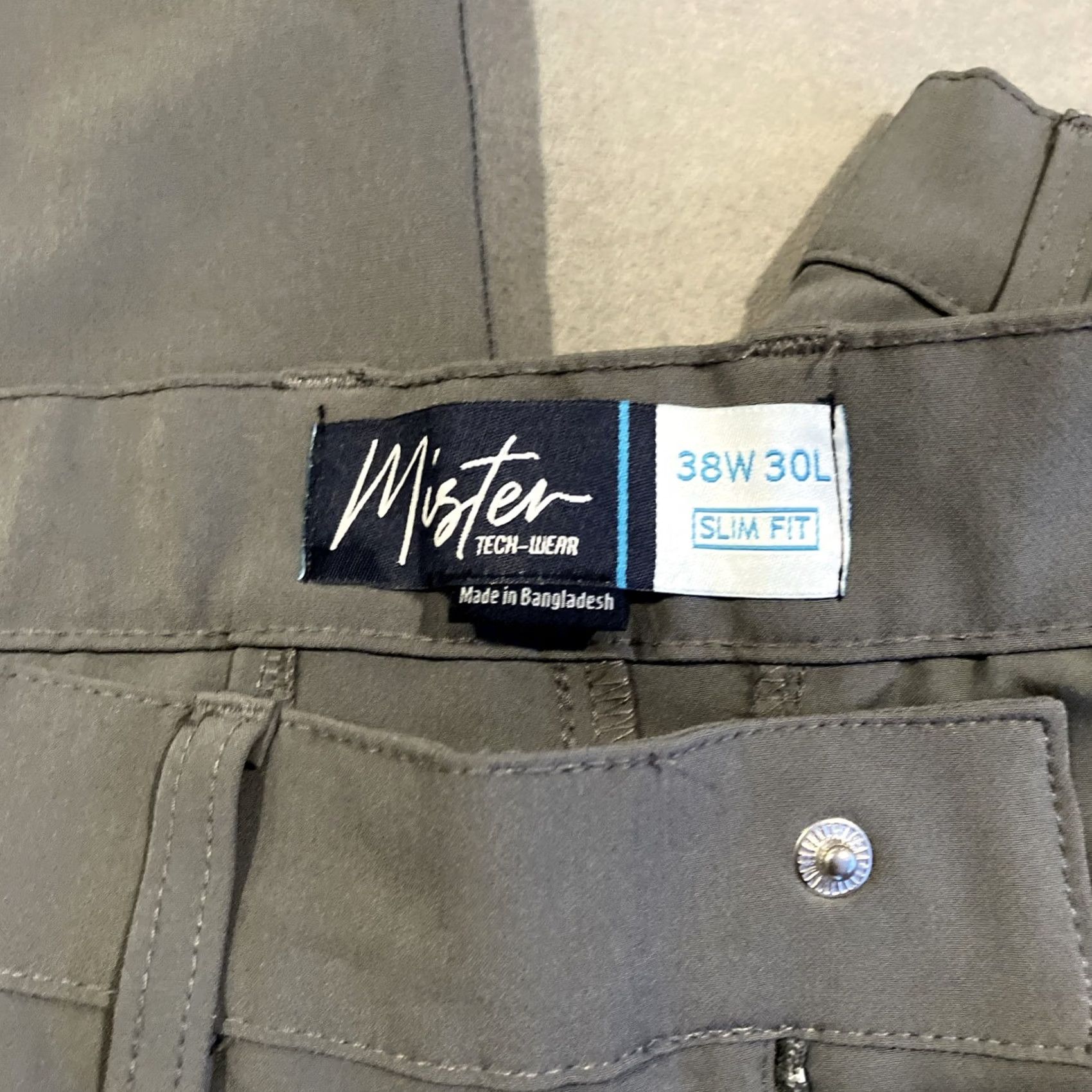 Vintage Mister Tech Wear Gray Performance Golf Slim Fit Pants Men's 38" X 30" Size US 38 / EU 54 - 2 Thumbnail