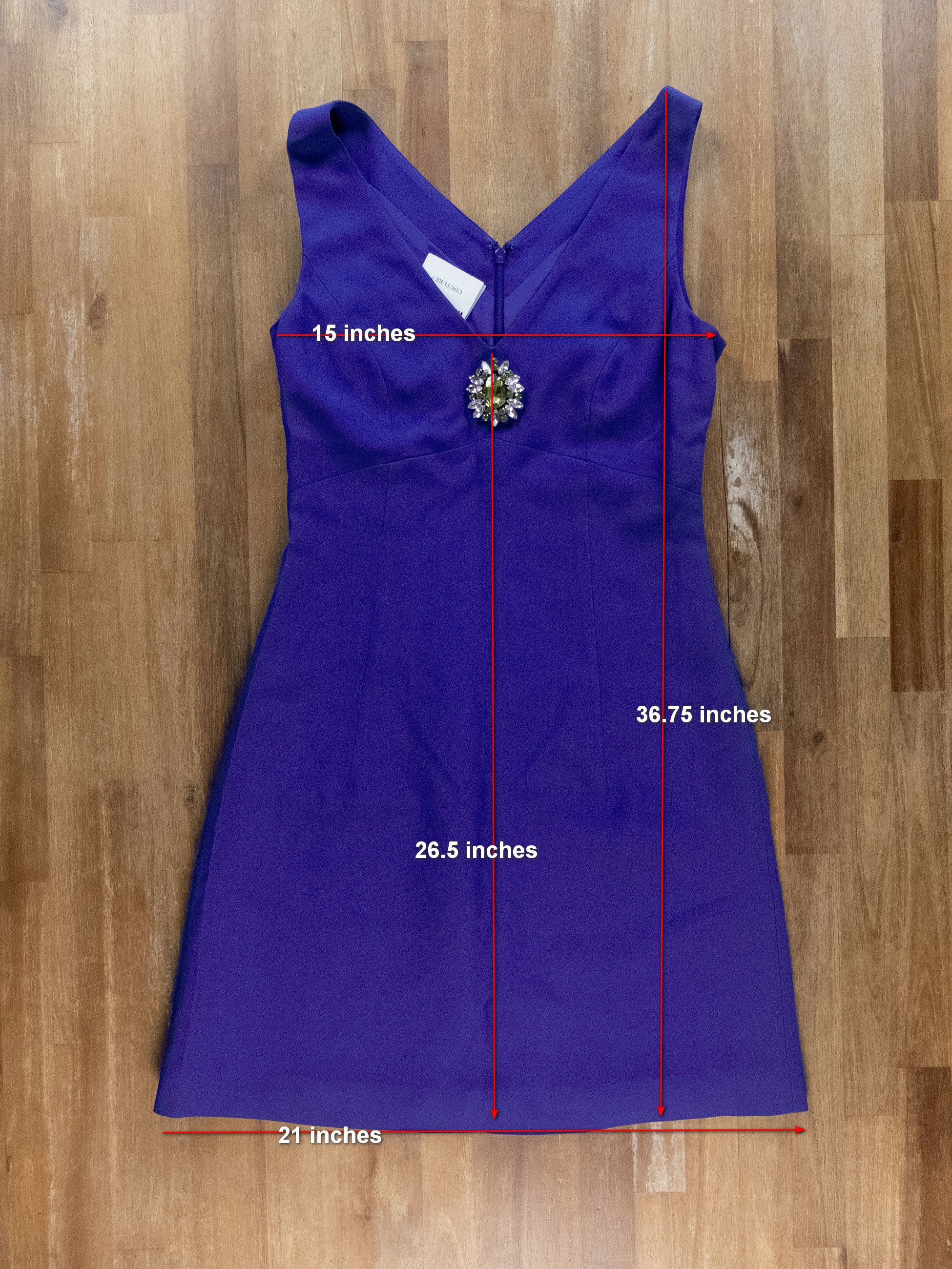 Moschino MOSCHINO Couture purple plunging neckline mini dress 40 Size M / US 6-8 / IT 42-44 - 2 Thumbnail