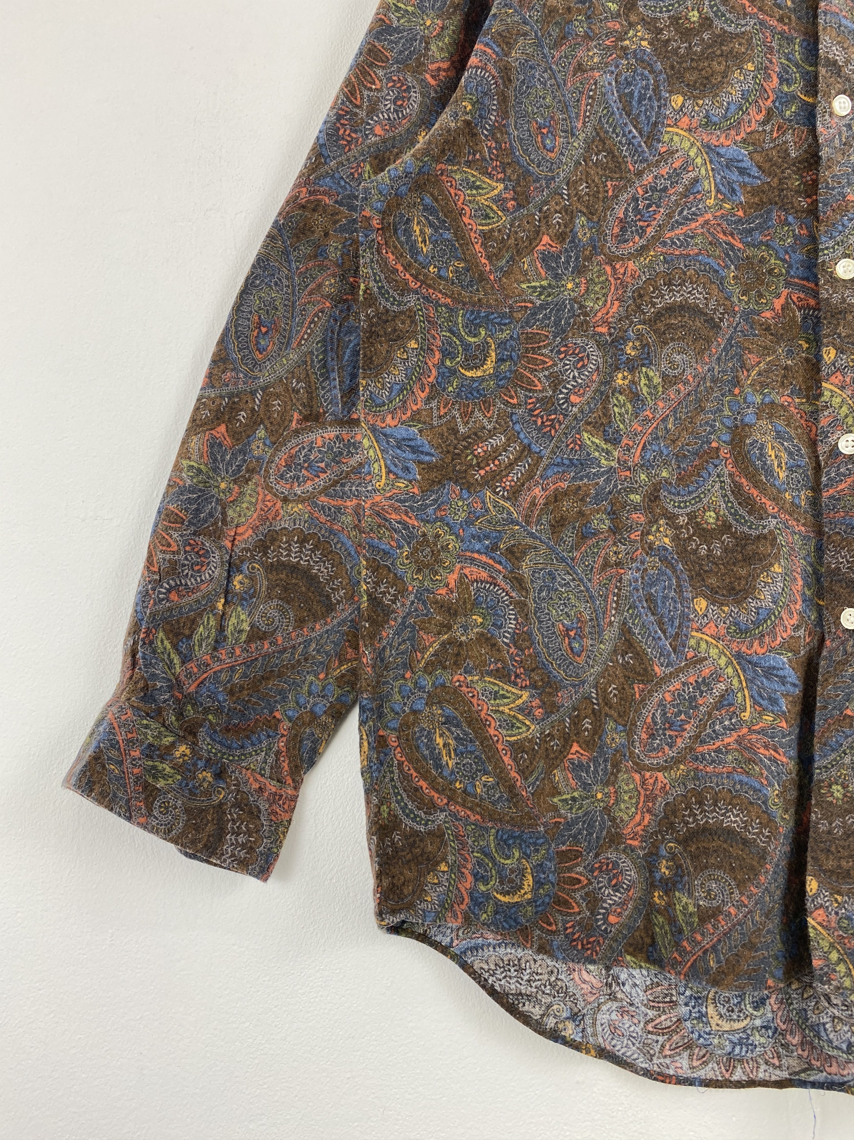 Flannel Vintage Vonsand Paisley Patterned Button Ups Shirt JA0092 Size US L / EU 52-54 / 3 - 8 Thumbnail
