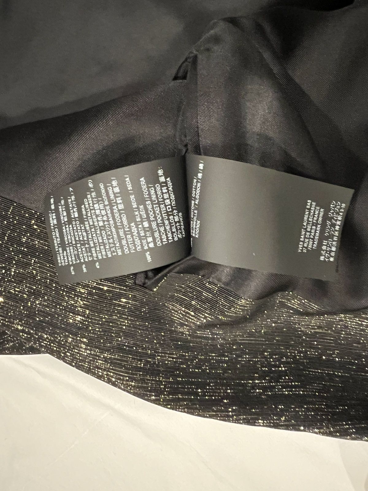 Saint Laurent Paris Saint Laurent men’s gold metal blazer. 58/48. $3590 Size 48R - 3 Thumbnail