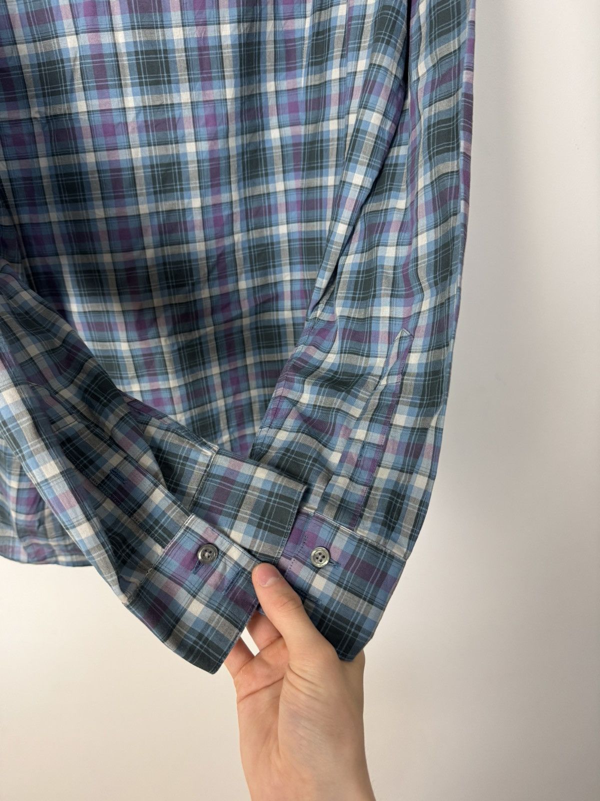 John Varvatos Vintage John Varvatos USA long sleeve check shirt luxury Size US XL / EU 56 / 4 - 10 Thumbnail