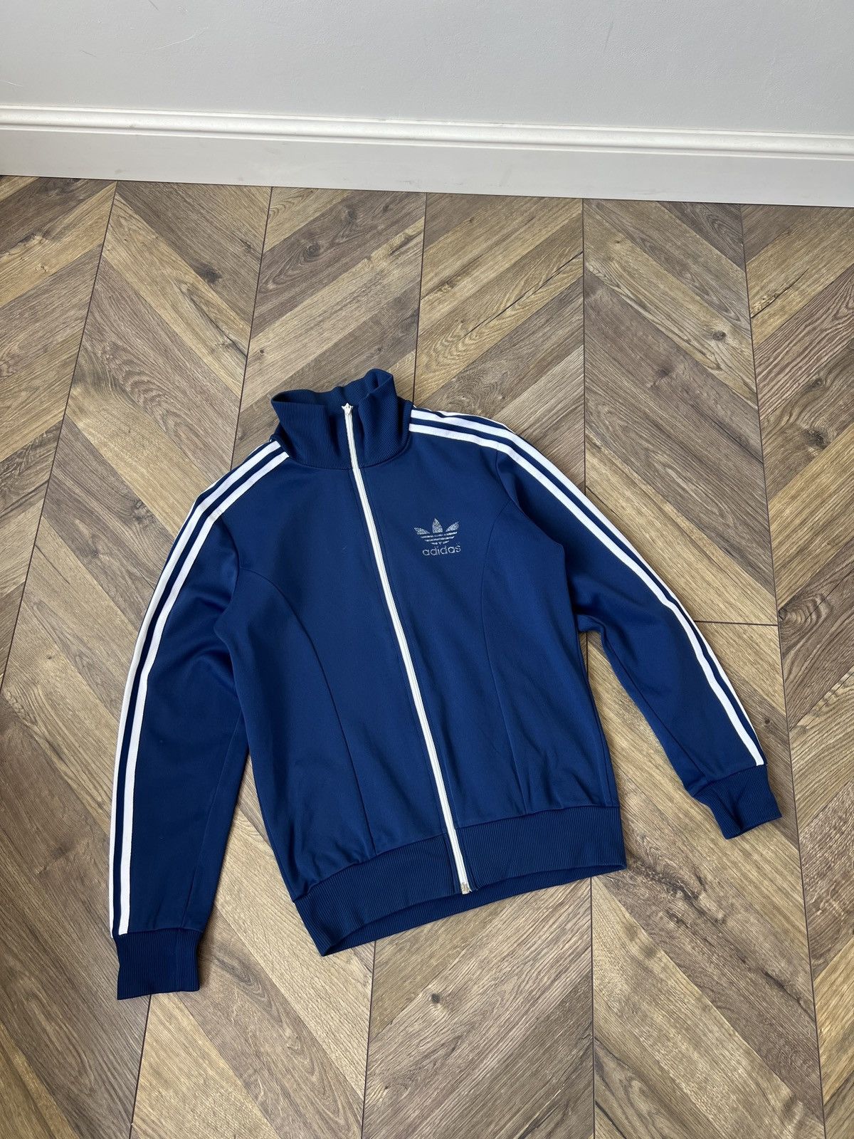 Adidas Vintage 80s Adidas Full Zip Track Jacket Blue Size US S / EU 44-46 / 1 - 6 Thumbnail