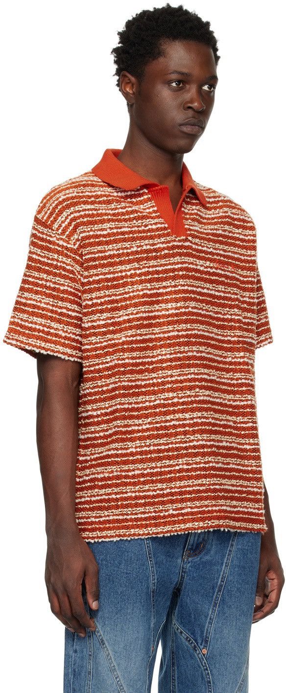 Andersson Bell Andersson Bell Orange Striped Polo Size US L / EU 52-54 / 3 - 4 Thumbnail