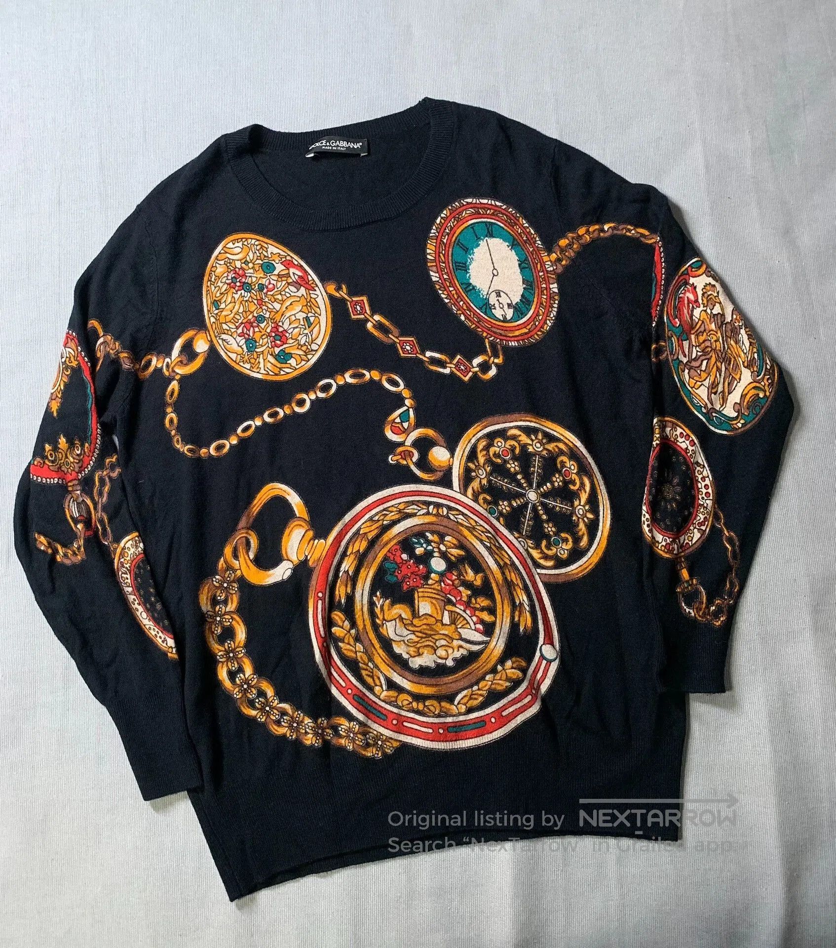 Dolce & Gabbana Dolce & Gabbana Pocket Watch Print Sweater. Size US S / EU 44-46 / 1 - 2 Thumbnail