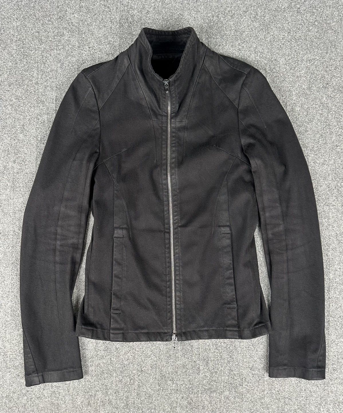 Julius Julius - SS12 “Edge” Waxed Funnel Neck Banana Sleeve Jacket Size US M / EU 48-50 / 2 - 2 Thumbnail