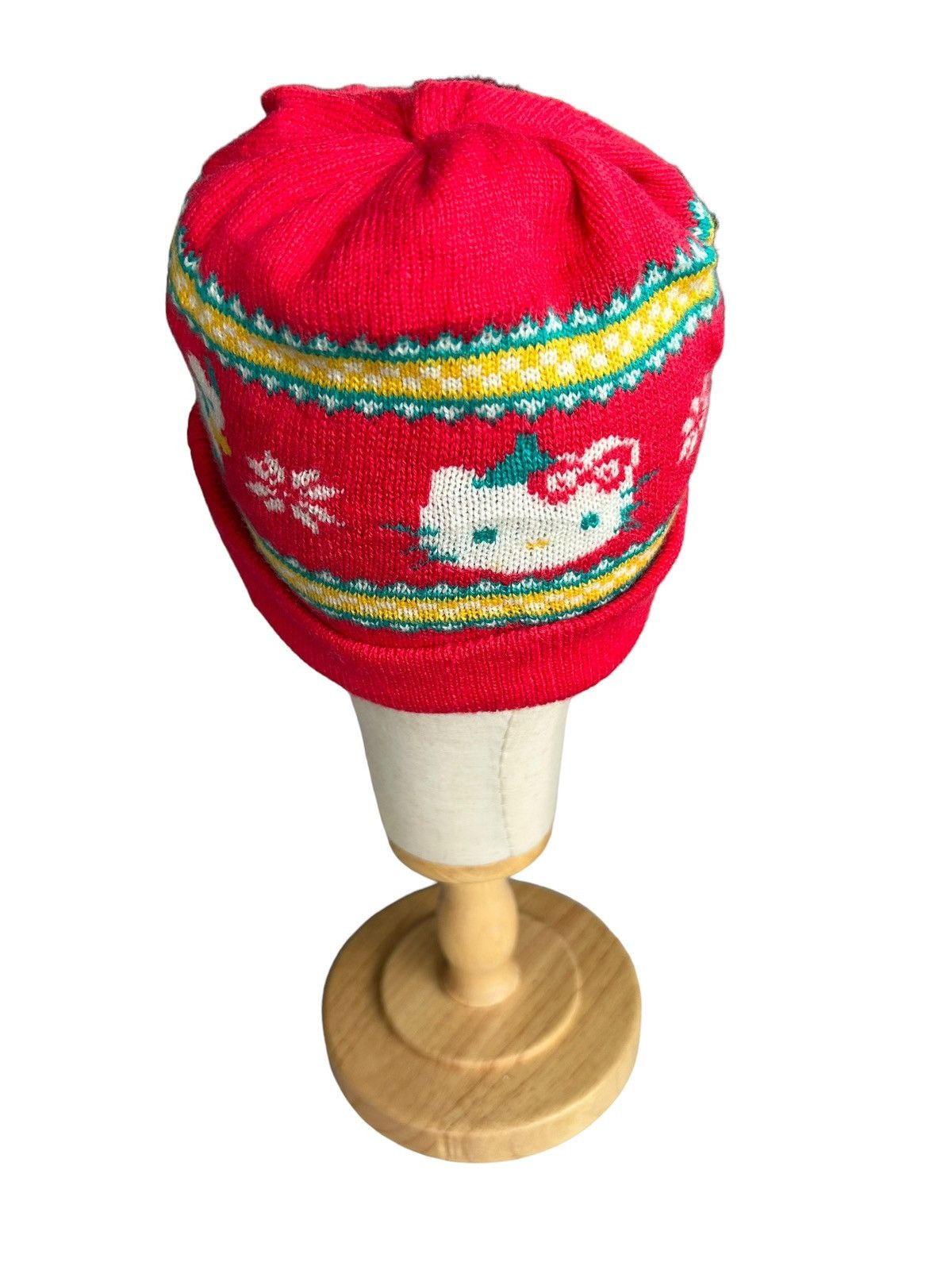 Disney × Japanese Brand Vintage Hello Kitty beanie hats nice design🔥 Size ONE SIZE - 4 Thumbnail