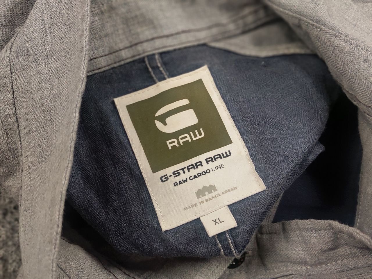 G-Star G Star Raw Rovic Cargo Pocket Gray Long sleeve button Shirt Size US L / EU 52-54 / 3 - 13 Thumbnail