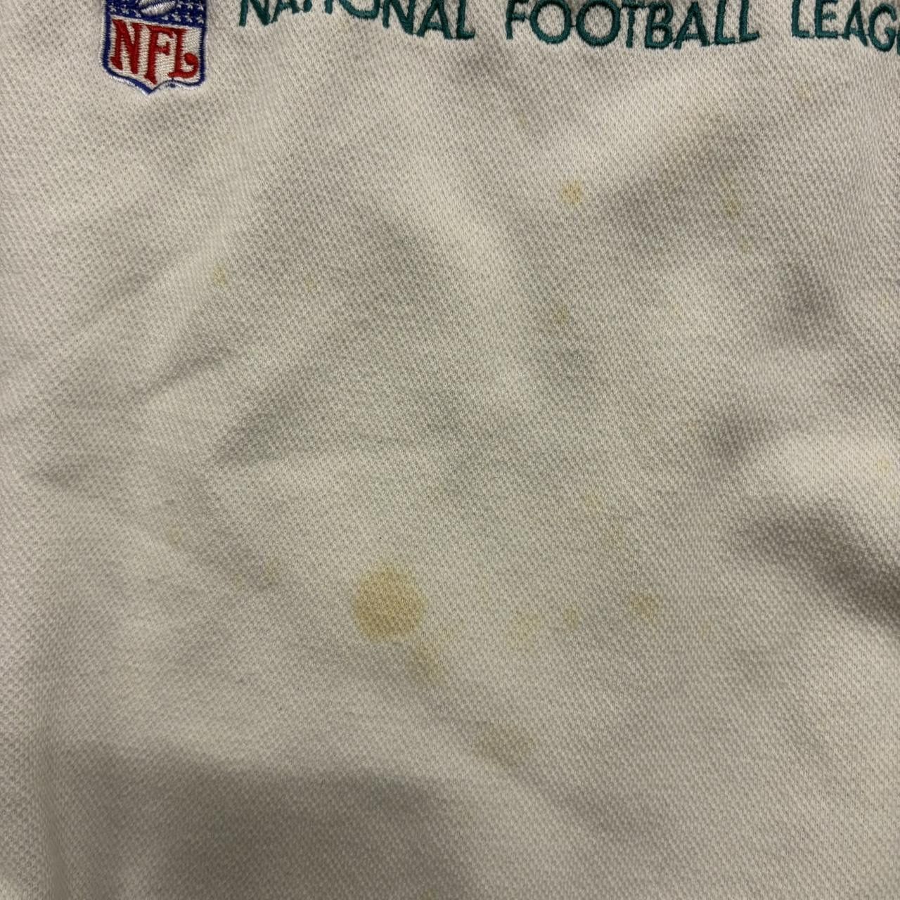 Vintage Crazy Vintage Y2K/2000s Miami Dolphins NFL Vintage White Stained Sweater! Size US XL / EU 56 / 4 - 6 Thumbnail