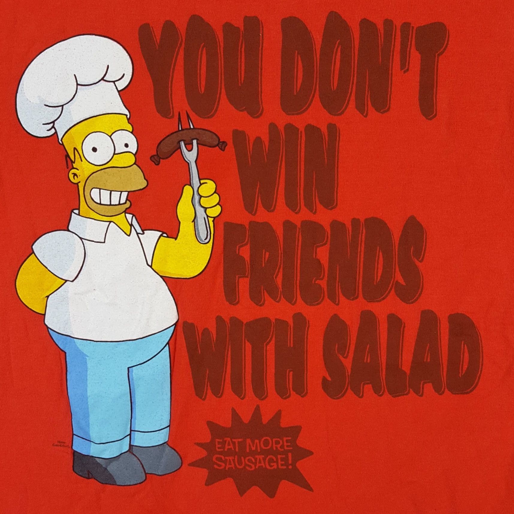 Vintage VINTAGE Universal Studios The Simpsons T-Shirt XS Red Retro Cartoon Theme Park 90s Mens Size US XS / EU 42 / 0 - 3 Thumbnail