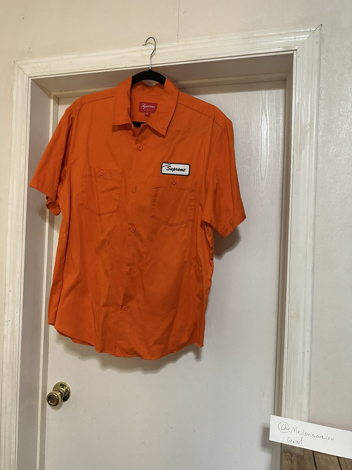 Supreme Supreme Dog (Snoopy) S/S Work Shirt - Orange, Medium Size US M / EU 48-50 / 2 - 3 Thumbnail