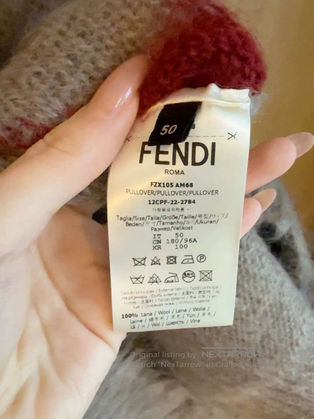Fendi Fendi Multicolor Geometric Pattern Sweater. Size US L / EU 52-54 / 3 - 5 Thumbnail