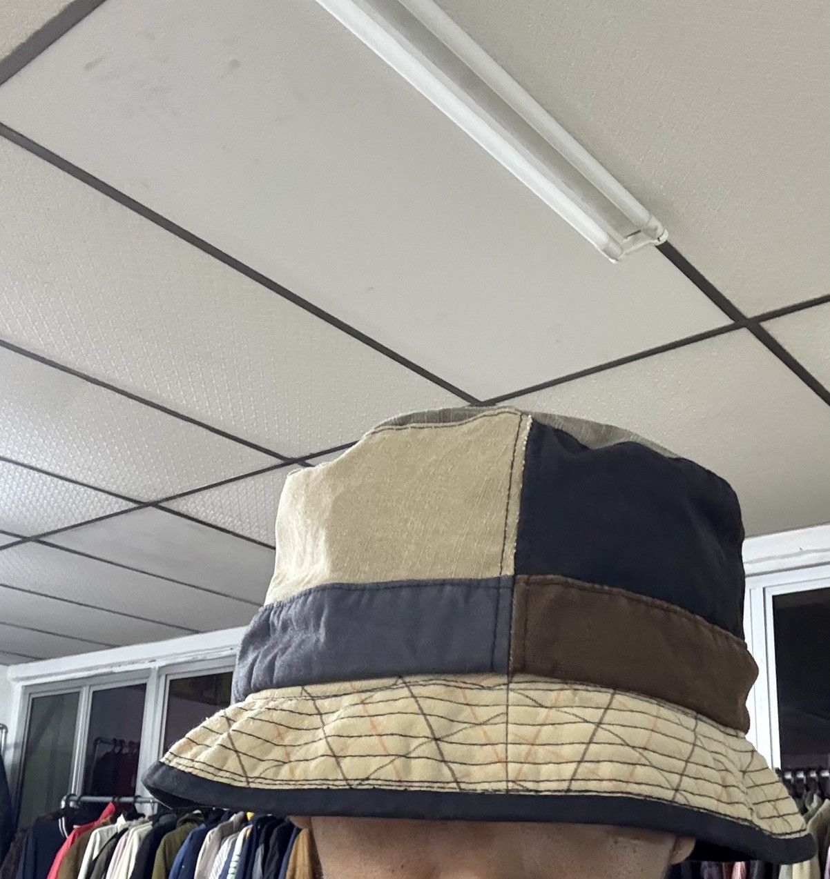 Kapital Kapital Patchwork Boro Old Man and the sea bucket hat cap Size ONE SIZE - 10 Thumbnail