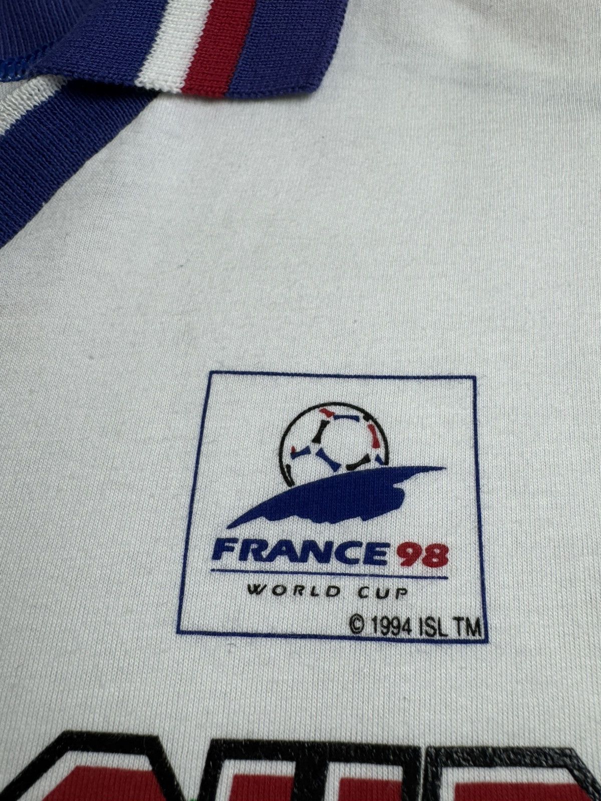 Vintage FRANCE 1998 1994 World Cup National Soccer Football 90s Jersey White T Shirt Tee Size US S / EU 44-46 / 1 - 8 Thumbnail