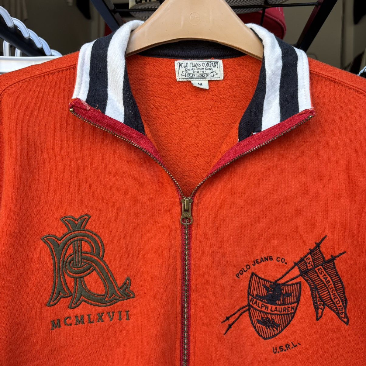 Polo Ralph Lauren Vintage Polo Ralph Lauren Jeans Co Track Jacket Size US M / EU 48-50 / 2 - 2 Thumbnail