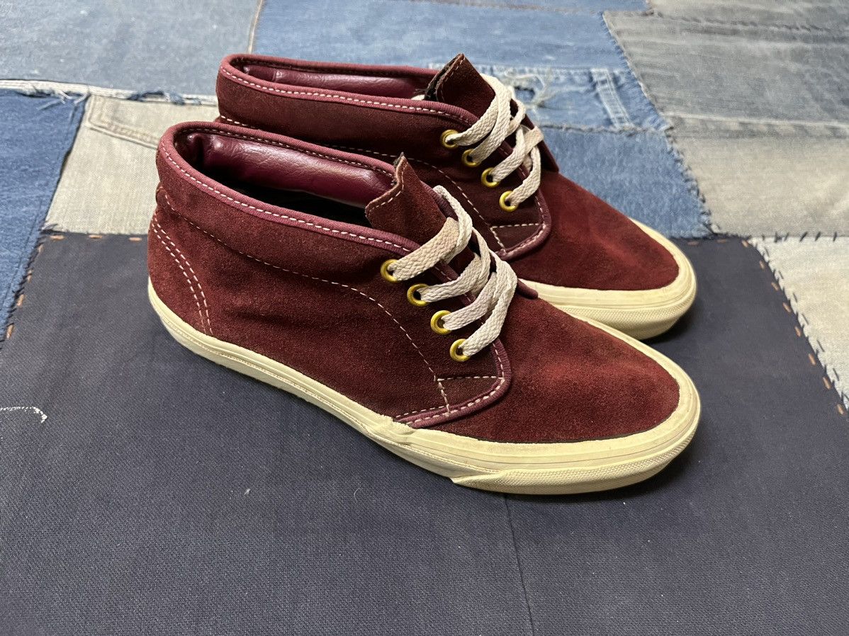 Vintage Vintage 90s Vans chukka red suede made in usa | Grailed
