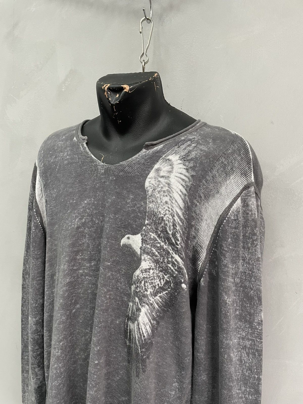 Armani Exchange Armani Exchange grey eagle print Y2K washed longsleeve Size US M / EU 48-50 / 2 - 3 Thumbnail