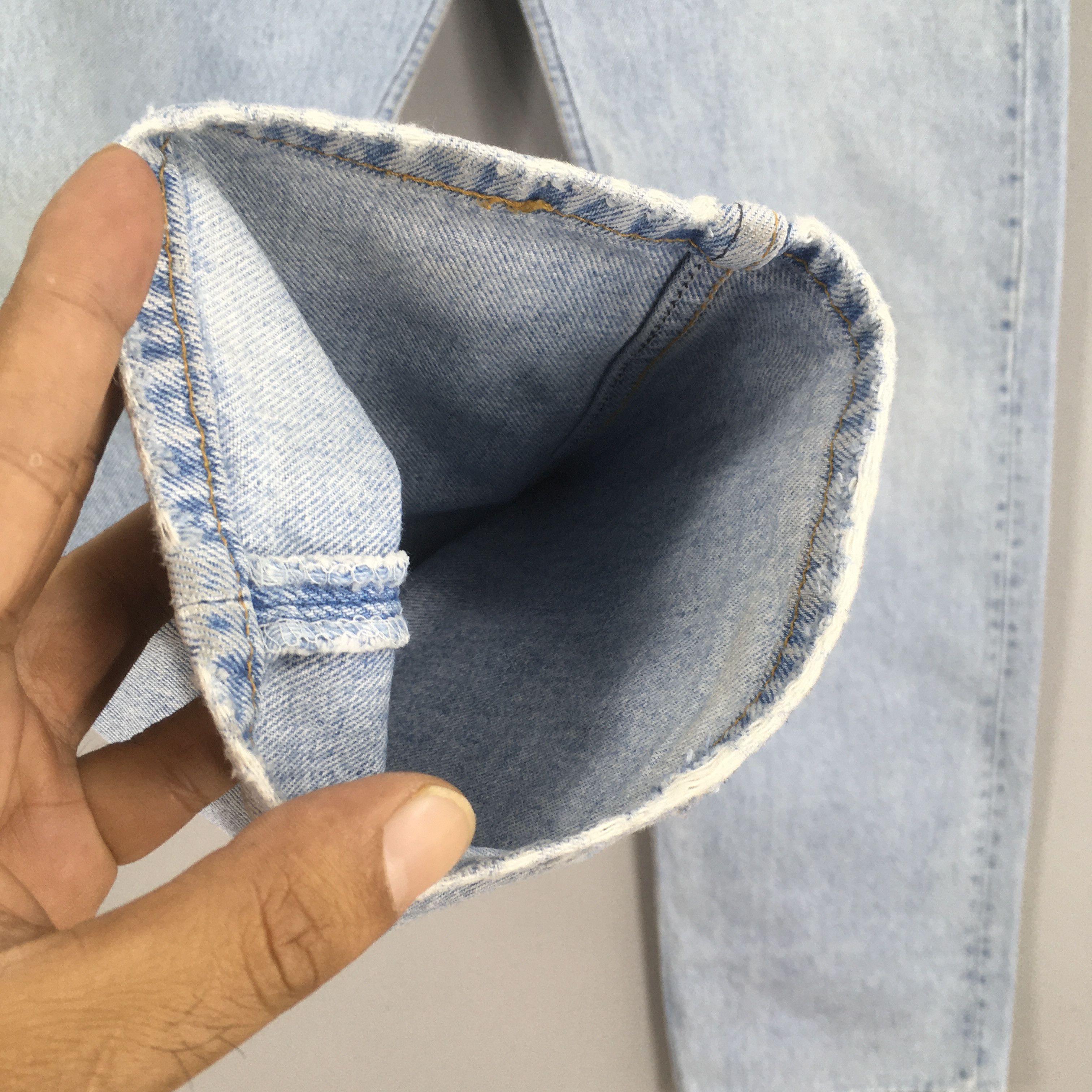 Size 34x29 Vintage 90s Levi's 501 Faded Pale Blue Jeans
