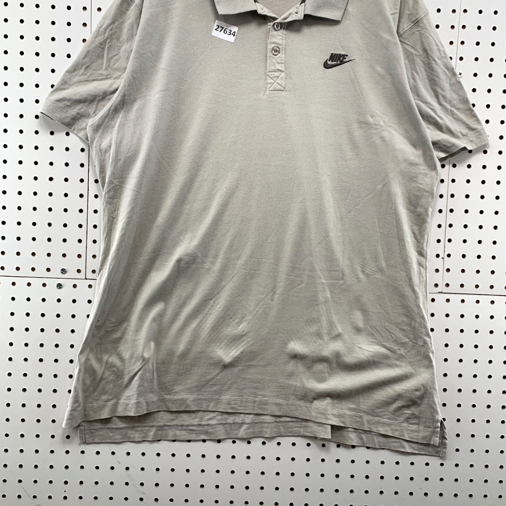 Nike VINTAGE Nike Sportswear Collared Polo Shirt Gray Swoosh Mens XL 24x33 Size US XL / EU 56 / 4 - 6 Thumbnail