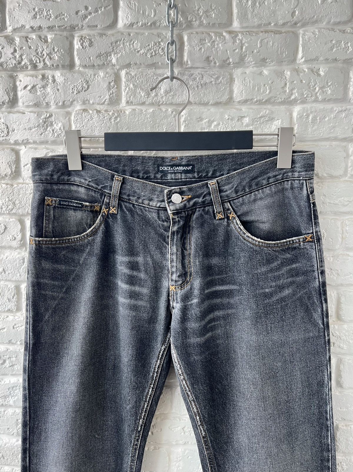 Dolce & Gabbana Dolce&Gabbana Washed Logo Denim Jeans size 48 Size US 32 / EU 48 - 2 Thumbnail