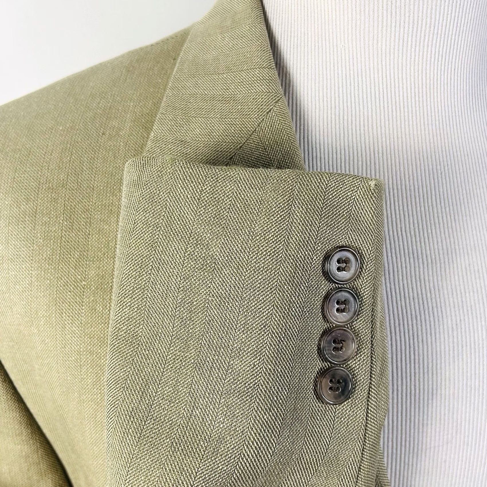 Joseph Abboud Joseph Abboud Sport Coat Beige 46L Silk Wool Blend Double Button Double Vented Jacket Mens Regular Coat Size US XS / EU 42 / 0 - 5 Thumbnail