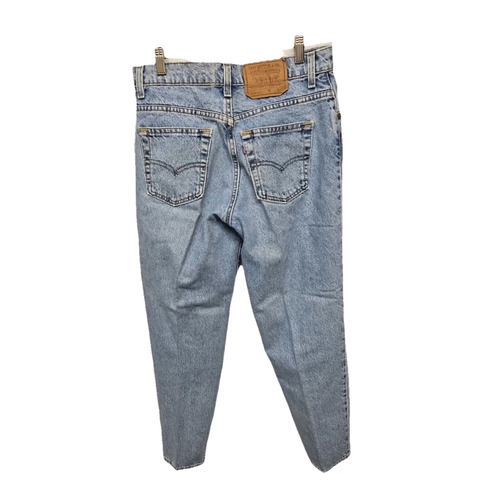 Levi's VINTAGE Levi’s 491 High Waist Tapered Mom Jeans Womens 28x30 Blue Denim USA 90s Jeans Womens Size 28" / US 6 / IT 42 - 6 Thumbnail