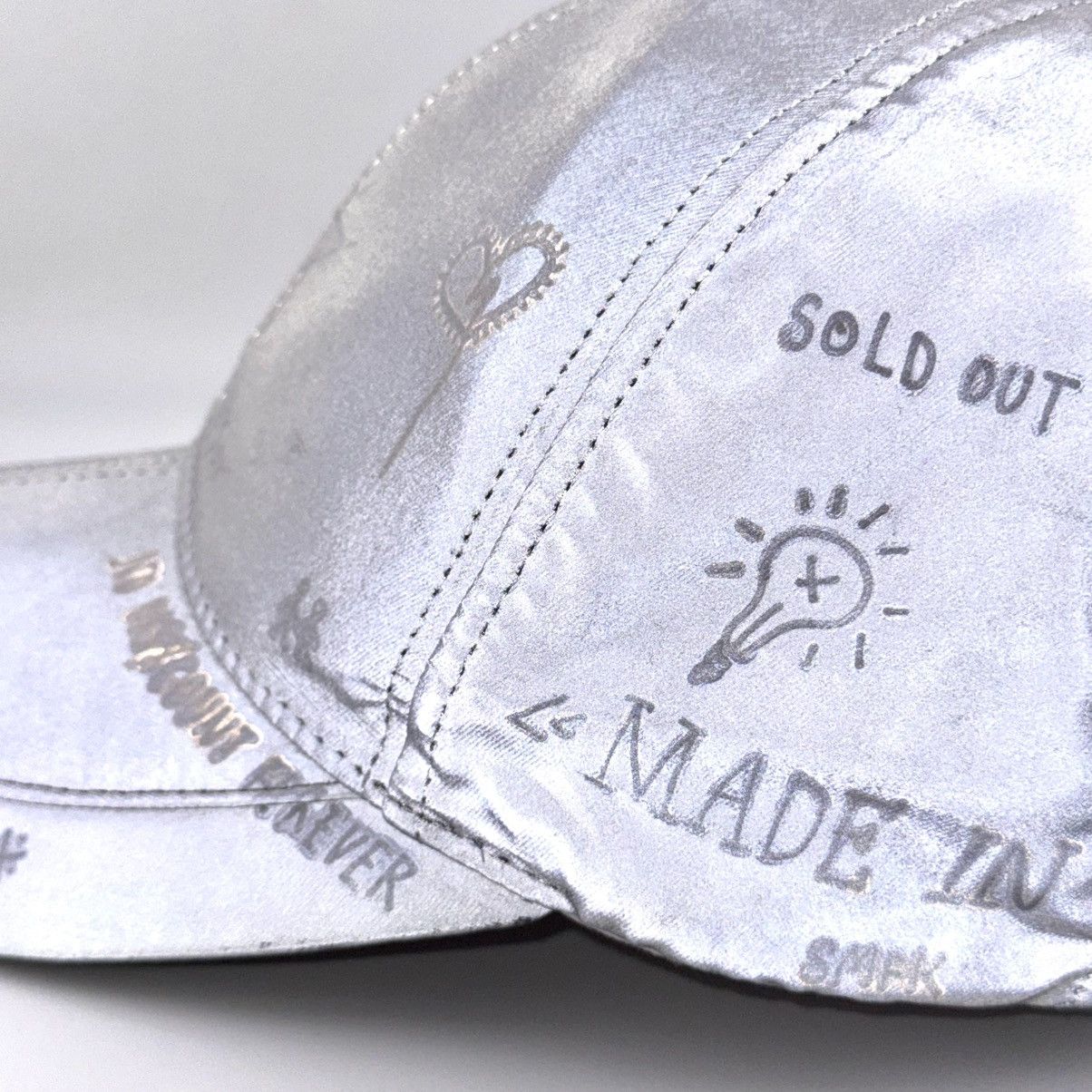 SMFK SMFK Reflective Silver All Over Graphic Sam & Frank Cap Size ONE SIZE - 7 Thumbnail