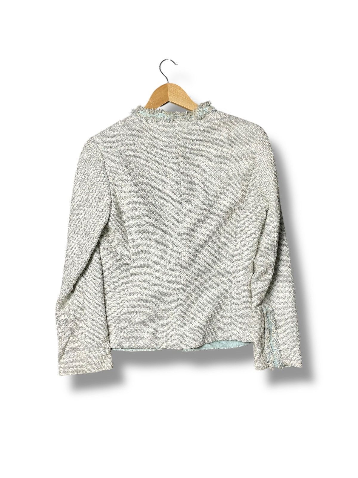 Hiroko Koshino Homme × Japanese Brand × Vintage Hiroko Koshino Tweed Blazer Outerwear (45) Size XS / US 0-2 / IT 36-38 - 2 Thumbnail