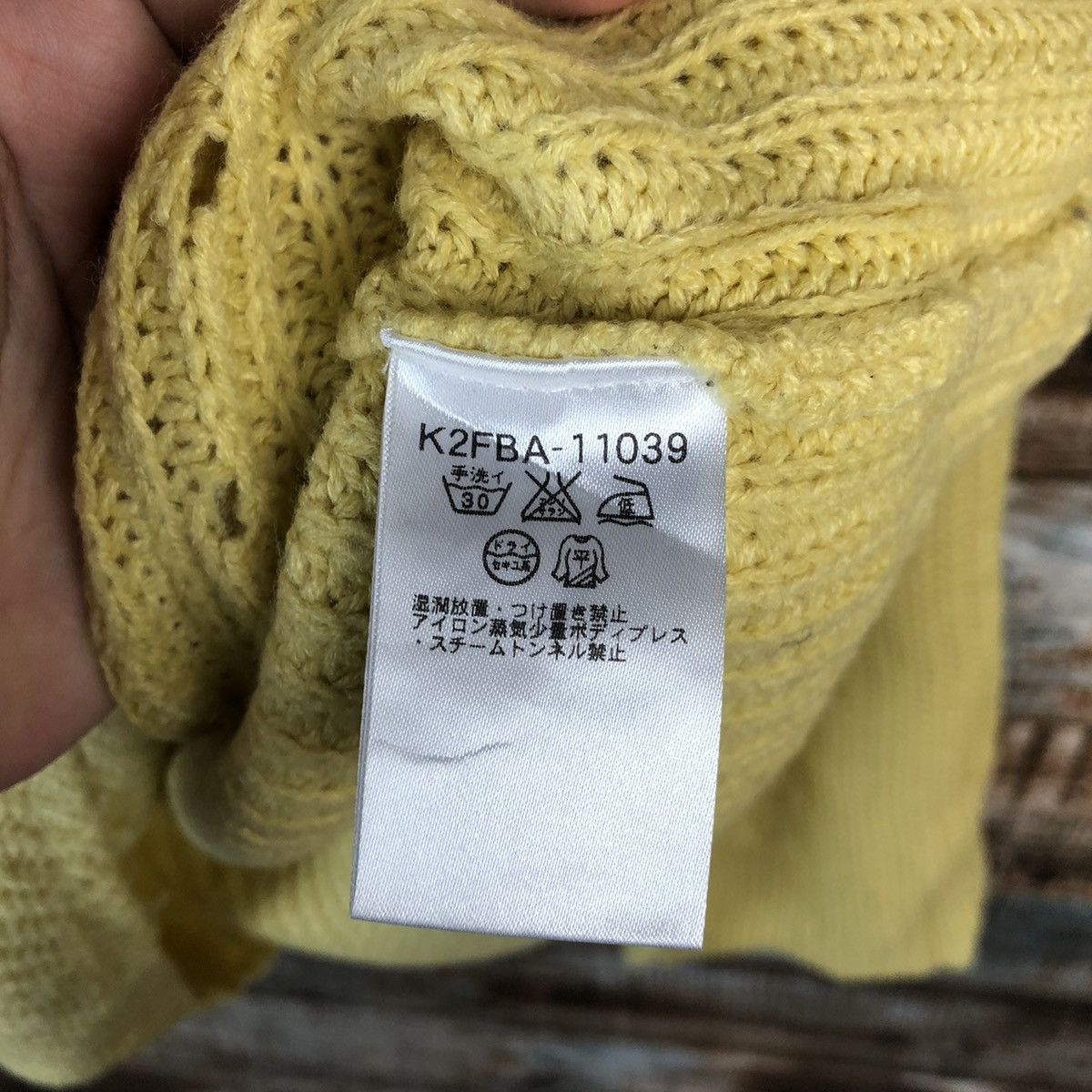 Homespun Knitwear × Japanese Brand A.V.V Standard Yellow Knitwear #A1822 Size M / US 6-8 / IT 42-44 - 11 Thumbnail
