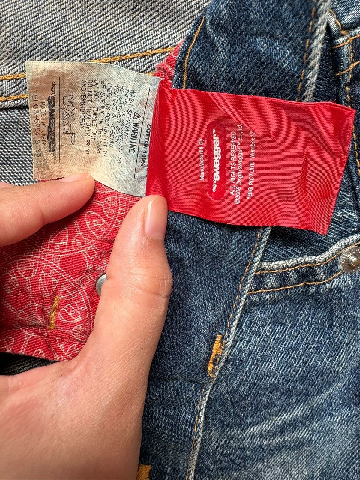 Japanese Brand Vintage Japanese Swagger Mud Wash Patched Baggy Jeans Size US 36 / EU 52 - 10 Thumbnail