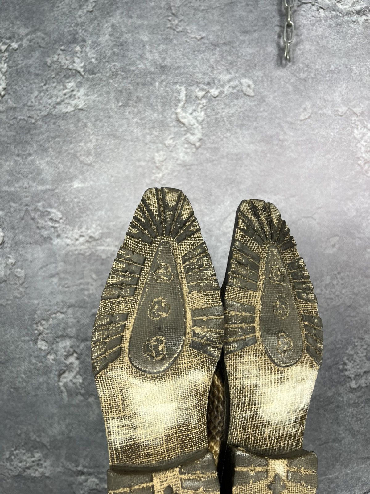 Leather × Vintage Vintage Handcrafted Genuine Python Leather Shoes Size US 9 / EU 42 - 14 Thumbnail