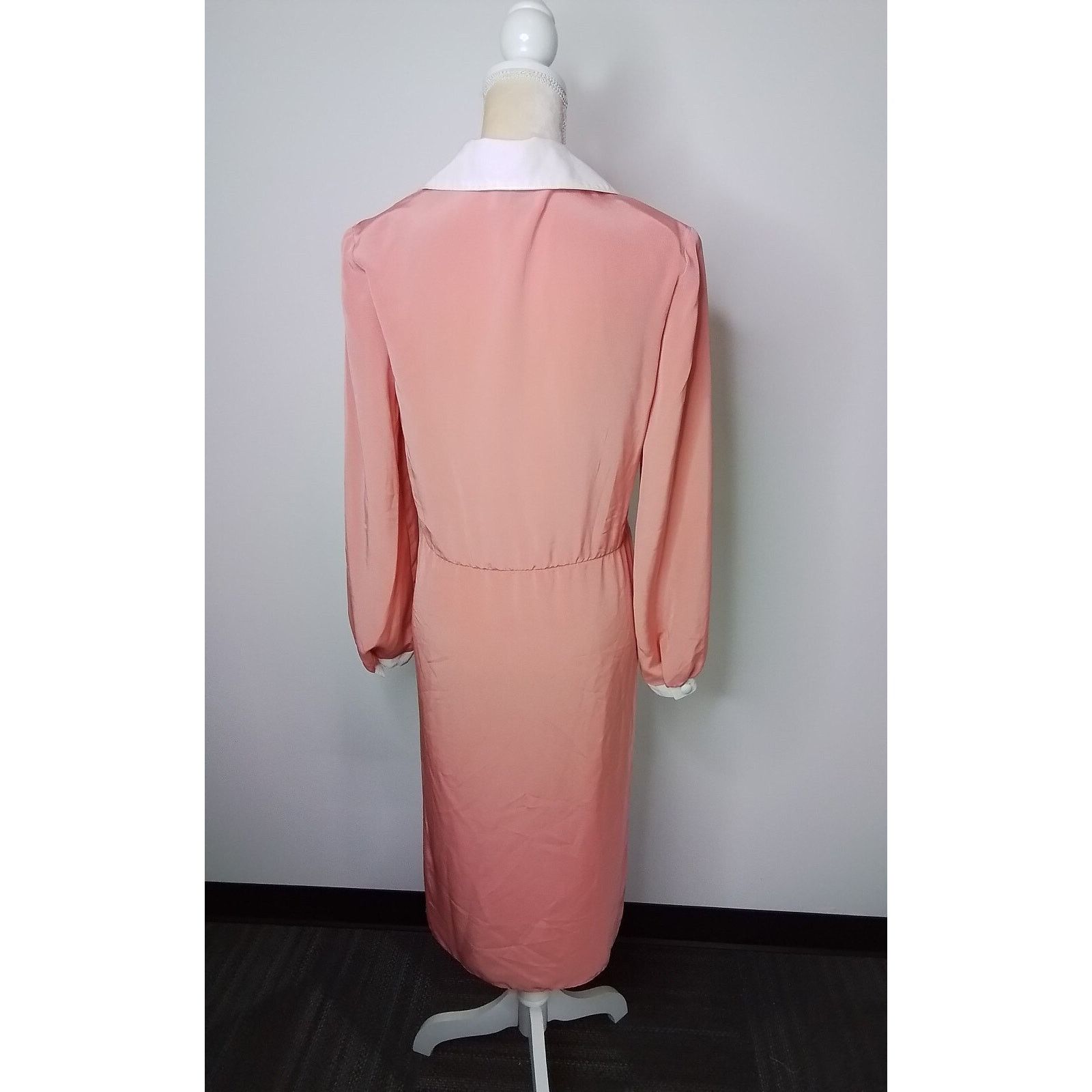Other Caron Vintage Dress Women's Pink/White Size M / US 6-8 / IT 42-44 - 5 Thumbnail