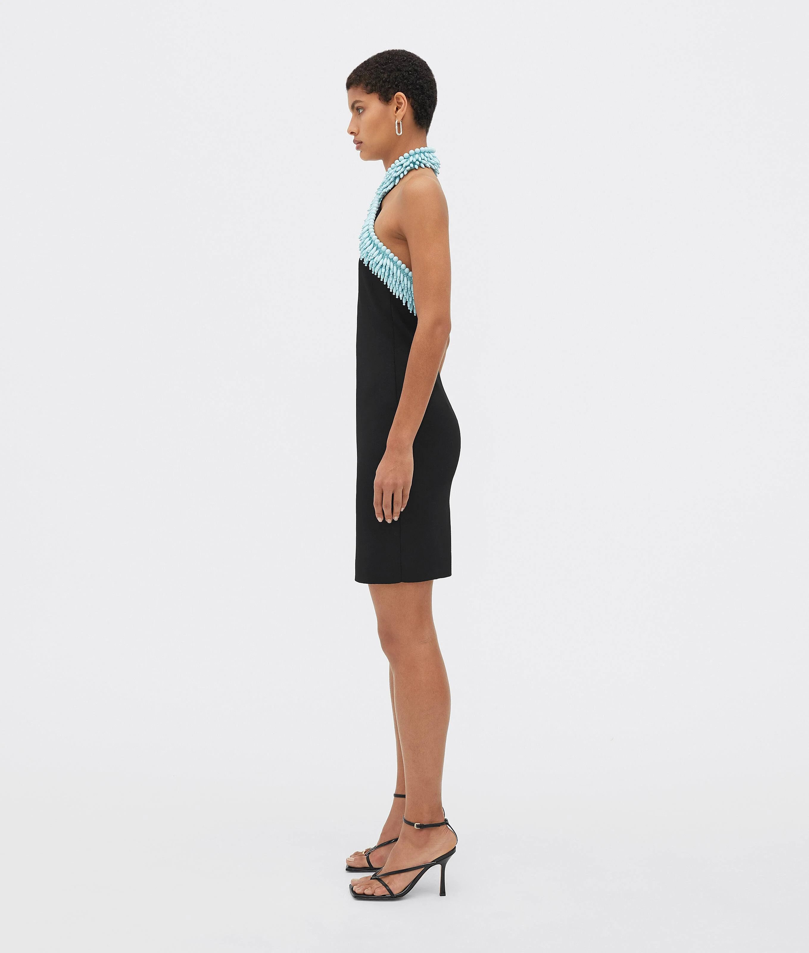 Bottega Veneta o1w1db10824 Mini Dress in Black Size XS / US 0-2 / IT 36-38 - 5 Thumbnail
